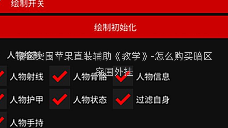 暗区突围苹果直装辅助《教学》-怎么购买暗区突围外挂